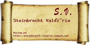 Steinbrecht Valéria névjegykártya