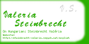 valeria steinbrecht business card